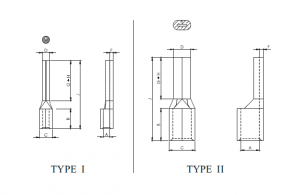 Copper Pin Type Cable Terminal Ends - HEX