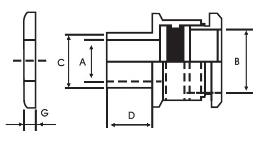 Single Compression Type Brass Cable Gland - HEX